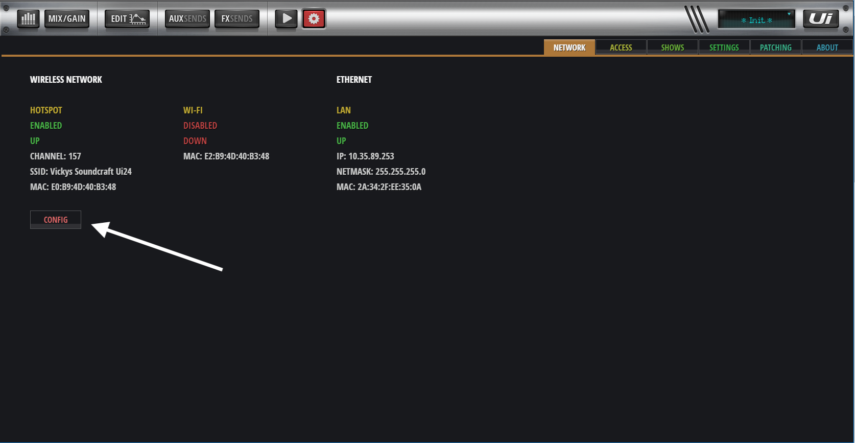 Creating a Manual Connection to the Soundcraft Ui